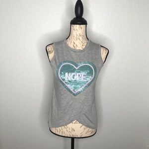 Sleeveless girls top with sequence